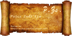 Polcz Zsófia névjegykártya